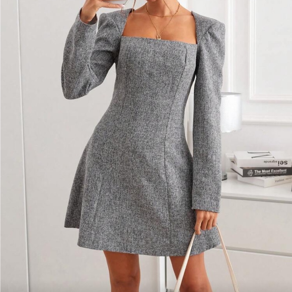 Gray Mini Dress - Picture 5 of 6